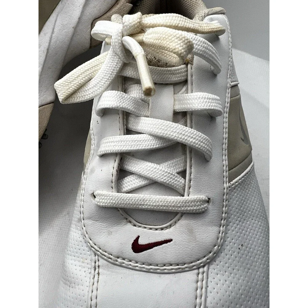 Nike Golf Sneakers Womens 8 39 Sport Performance White Leather Spikes 309888161
